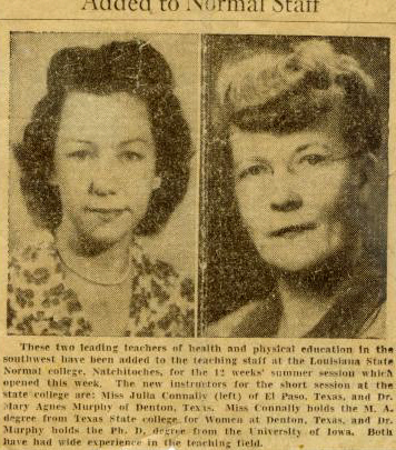 Mewspaper announcement of Dr. Agnes Murphy's summer position