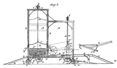 Patent diagram 1: 1896 McCarthy and Whmhoff Elevator