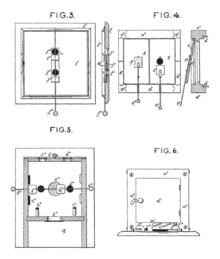 Patent diagrams 3 to 6: 1879 Bee-Hives