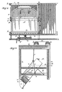 Patent diagrams 2 and 3: 1896 McCarthy and Whmhoff Elevator